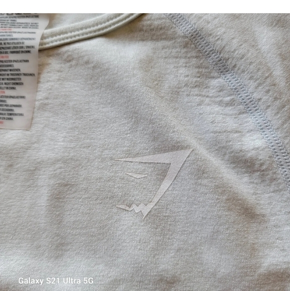 Gymshark Vital Seamless Body Fit Long Sleeve Crop Top Greenish Gray Size XS - Picture 4 of 7